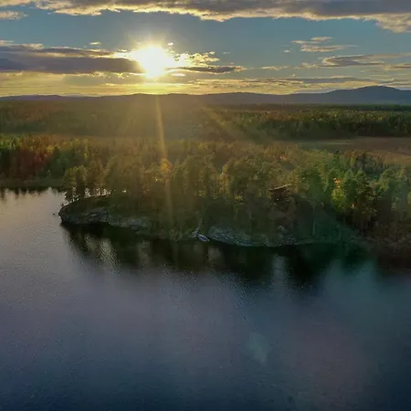 Private Island Vesi - The White Blue Wilderness Inari